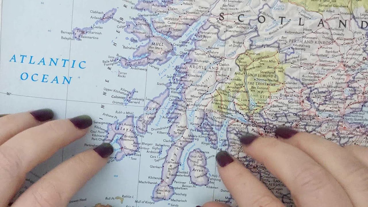 ASMR ~ Argyll and Bute, Scotland, UK History & Geography ~ Soft Spoken Map Tracing Google Earth