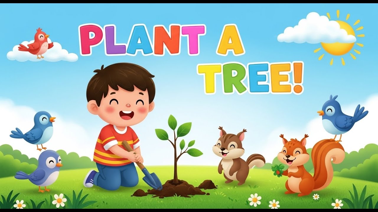 Tree Planting for Kids 🌳 | Fun Nature Activity to Save Earth 🌍