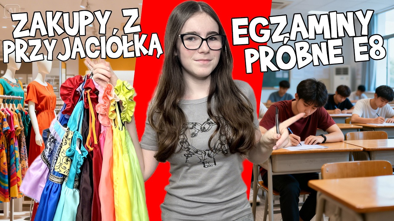 ZAKUPY Z PRZYJACI&Oacute;ŁKĄ I EGZAMINY PR&Oacute;BNE E8 #monikaolech