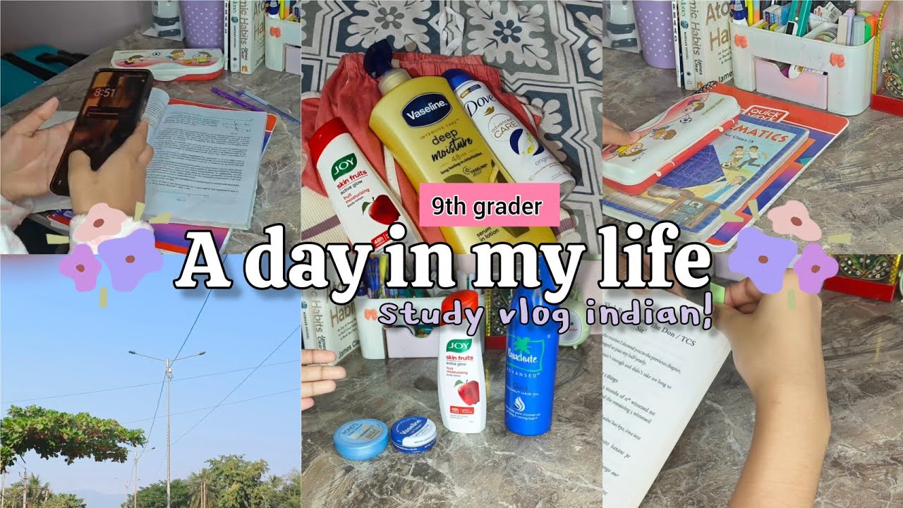 A Day in My Life | Indian Study Vlog | Class 9 Student🖇️#dayinmylife#indianstudyvlog#studyvlog #9th