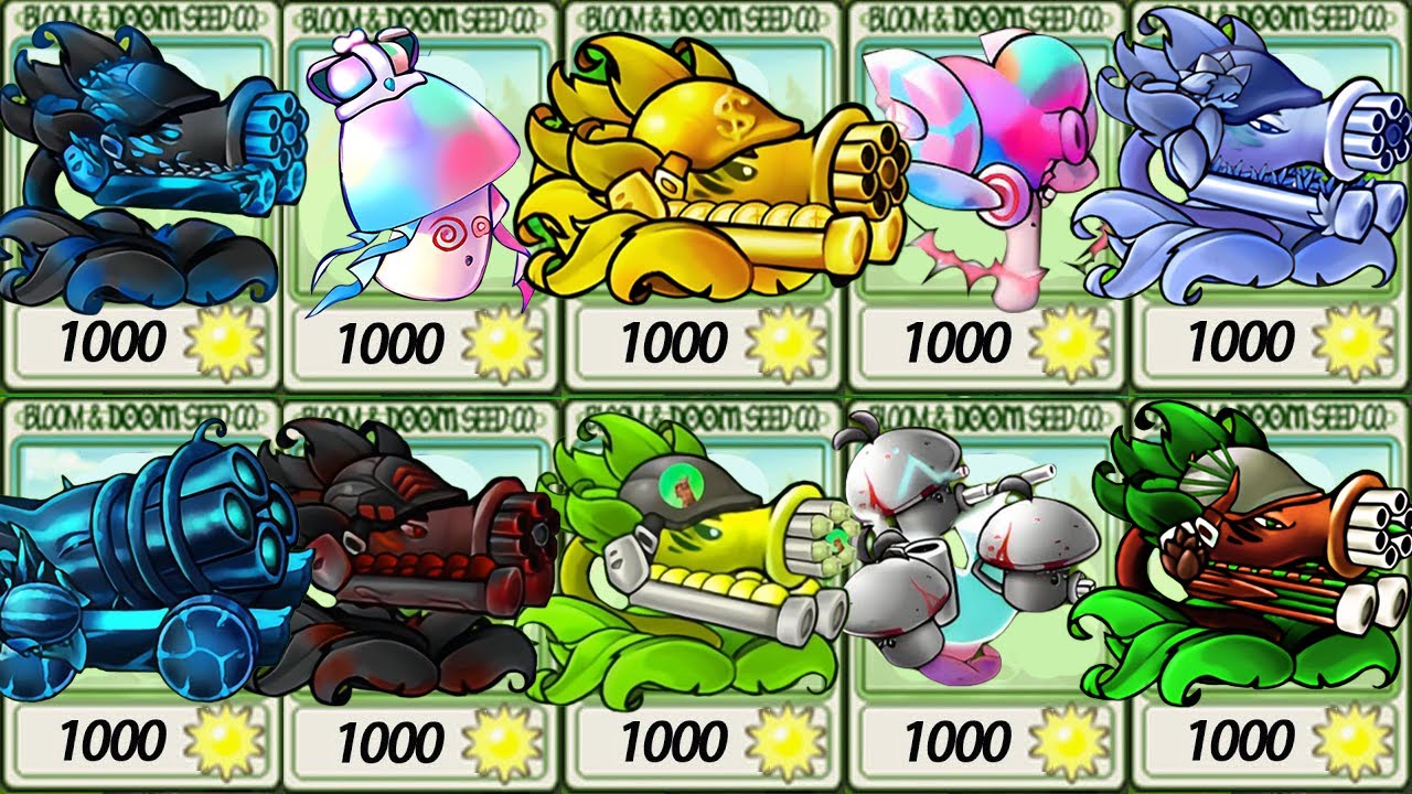 PvZ Fusion UPDATE – Top 1 Most OVERPOWERED Doom Pea & Machine Turrets vs MAX Boss!