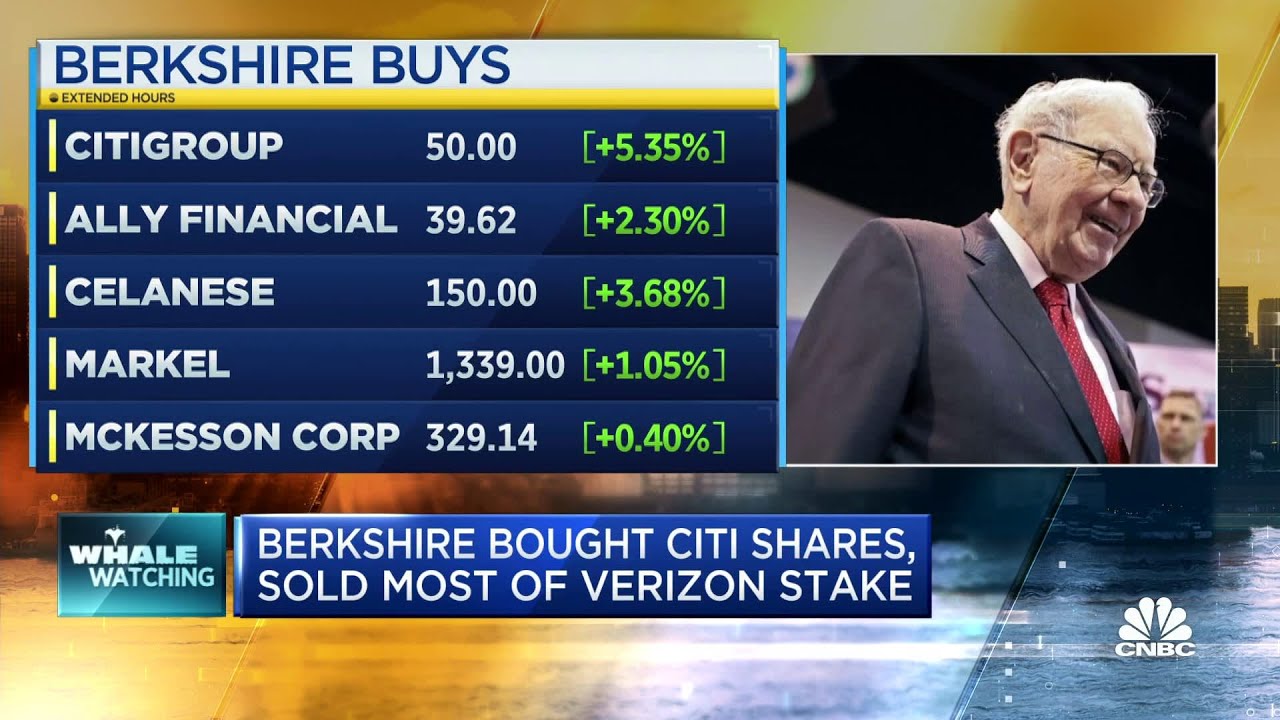 Berkshire Hathaway snaps up shares of Citi, sells most of Verizon stake