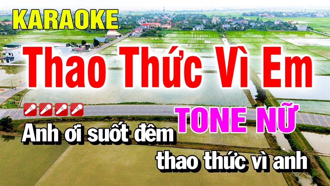 Thao Thức Vì Em Karaoke Tone Nữ Nhạc Sống Dễ Hát | Nguyễn Linh