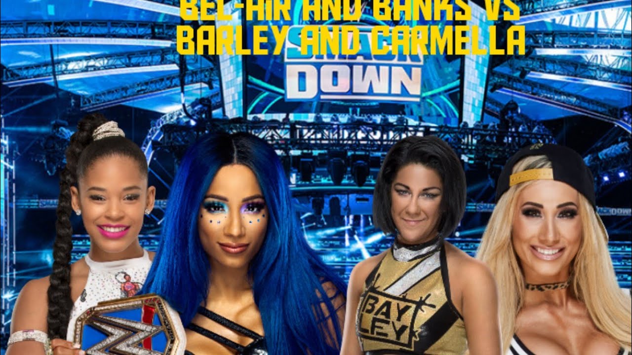 WWE 2K19 Sasha Banks and Bianca Belair vs Bayley and Carmella