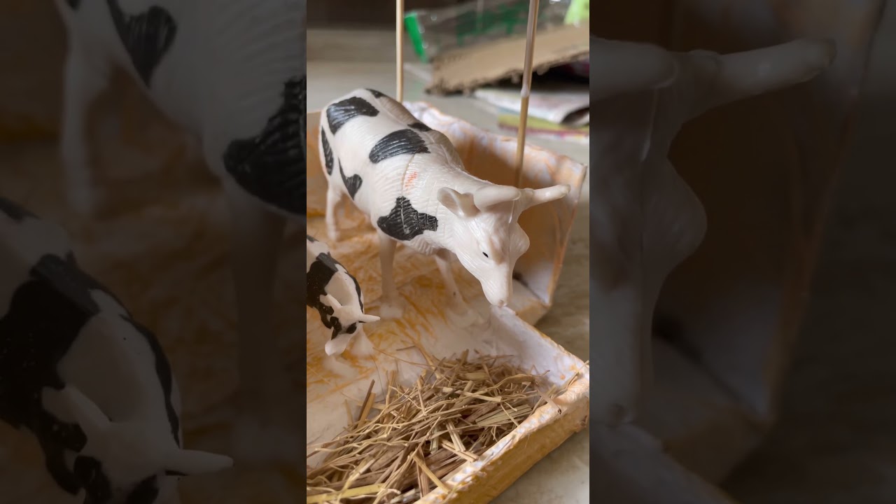 DIY cow shed school project craft ideas #craft #ideas #diy #cowshed #craft #easy #making #school