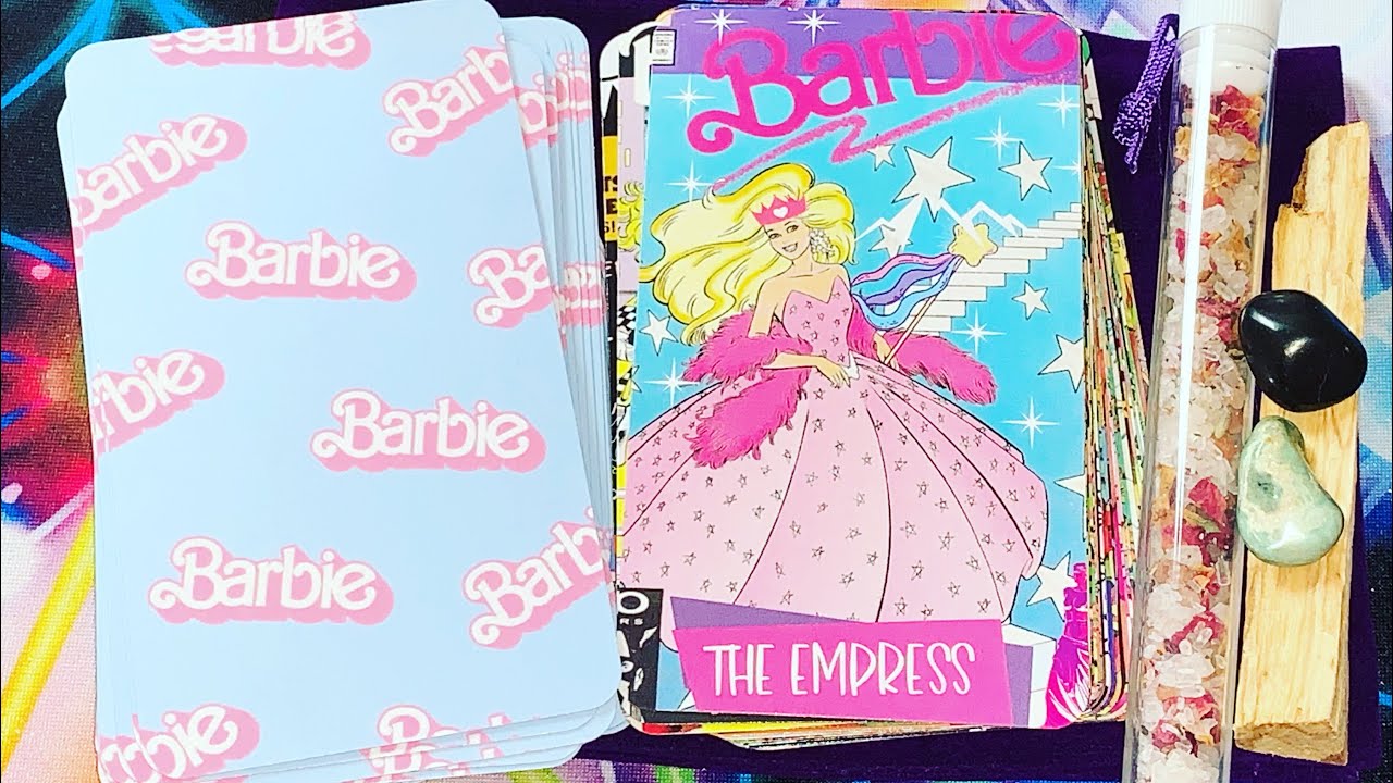 BARBIE TAROT FLIP THROUGH REVIEW WAAAAA BARBIE TAROT OMG 😱 SO DAMN CUTE BY LILAC AND LAVENDER MOON
