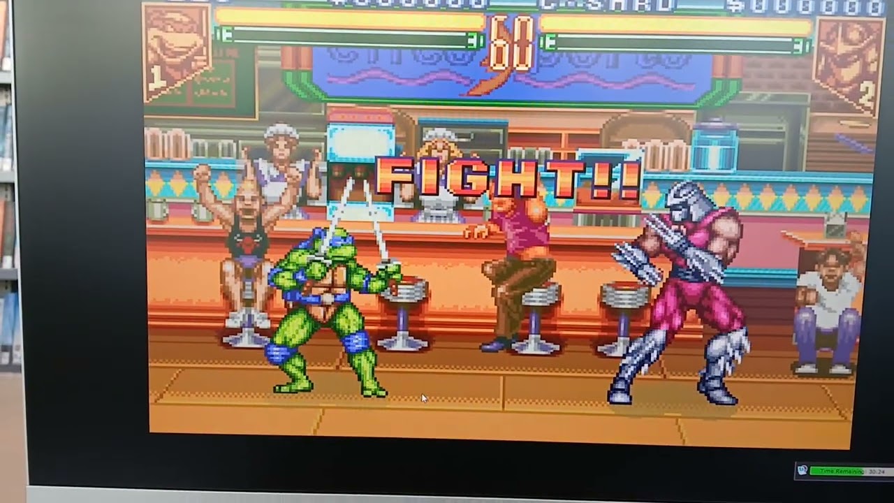 TMNT Tournament Fighters SNES: Leonardo vs Shredder