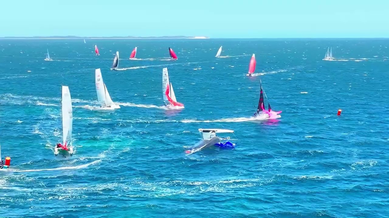 CRITICAL WIND WARNING: Drone Nearly Lost during F18 Worlds Race 13 Carnage
