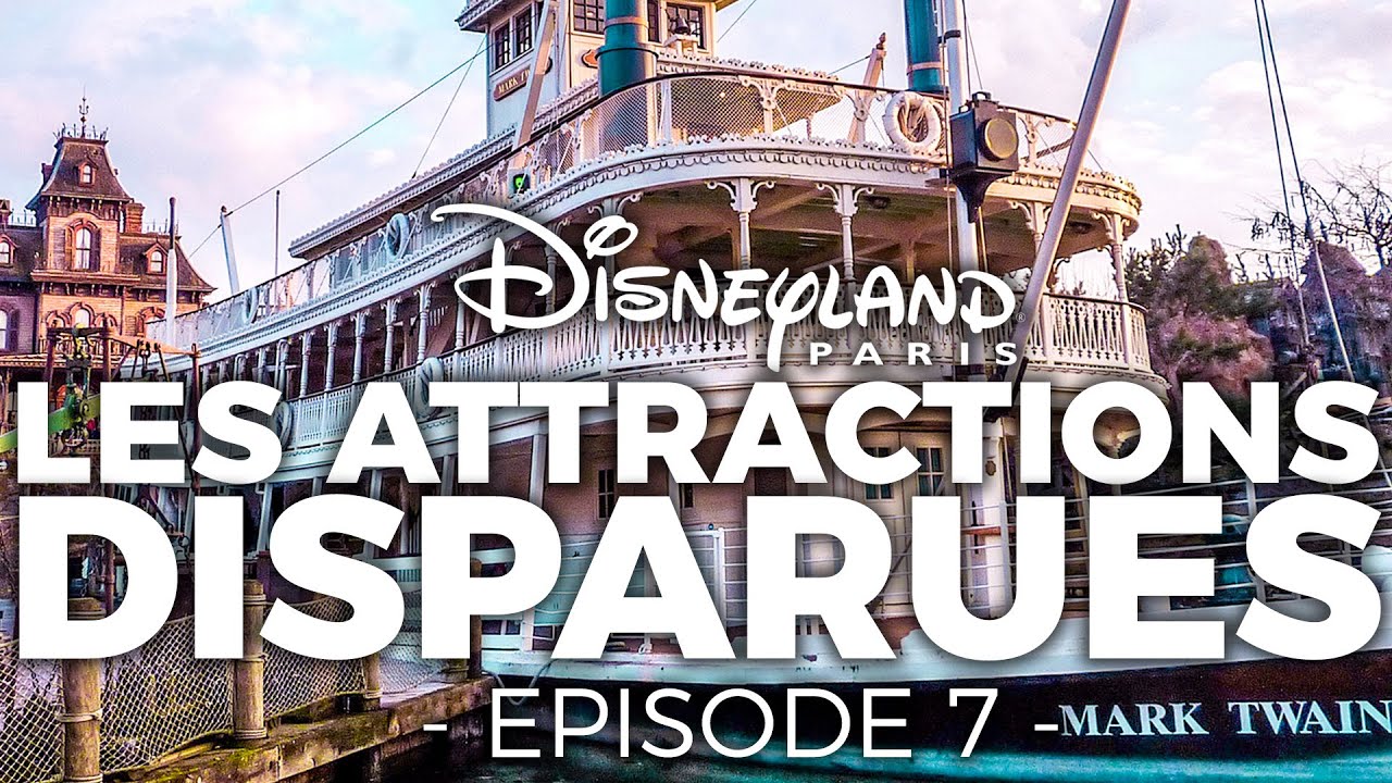 ATTRACTIONS DISPARUES DE DISNEYLAND PARIS : MARK TWAIN le bateau ABANDONNE de Frontierland