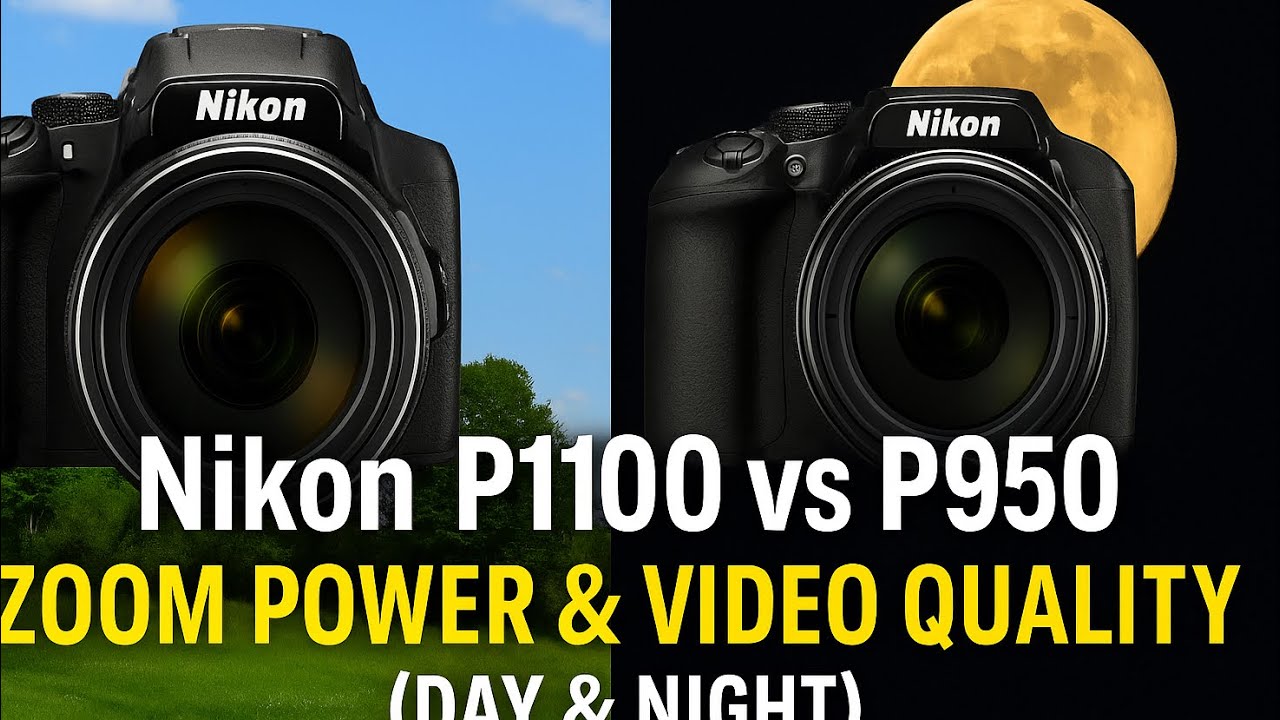 Nikon P1100 VS Nikon P950 video quality comparison daylight and lowlight