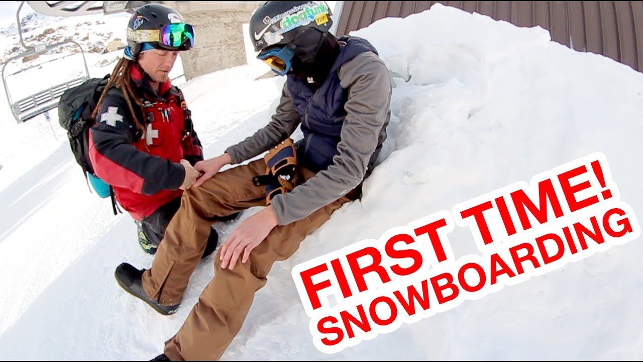 First Time Snowboarding... GONE WRONG! (Ski Patrol Called)