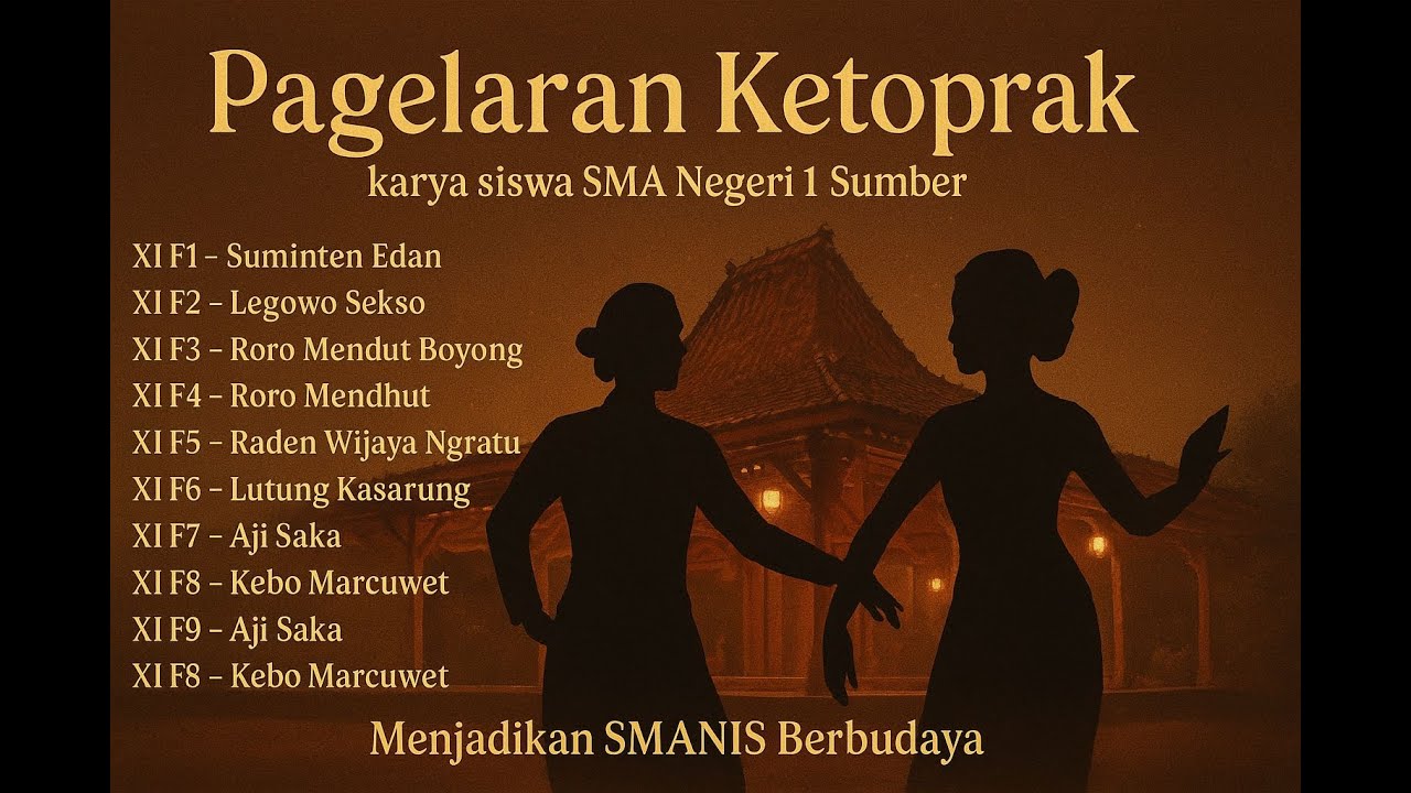 PAGELARAN SENI  KETOPRAK SMA N 1 SUMBER  H 2 | PJBL ( KOKURIKULER) Tahun 2025