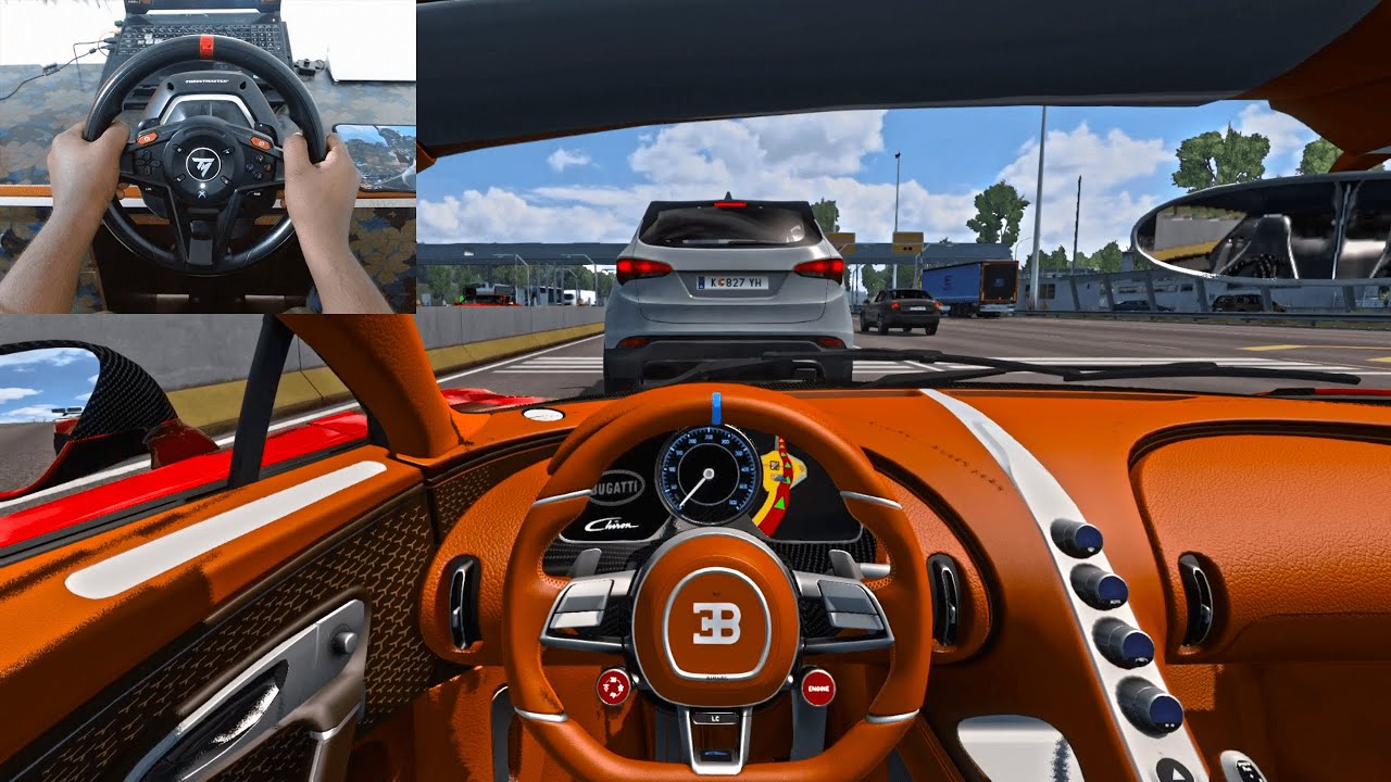 2021 Bugatti Chiron – Euro Trucks Simulator 2 [Steering Wheel Gameplay]