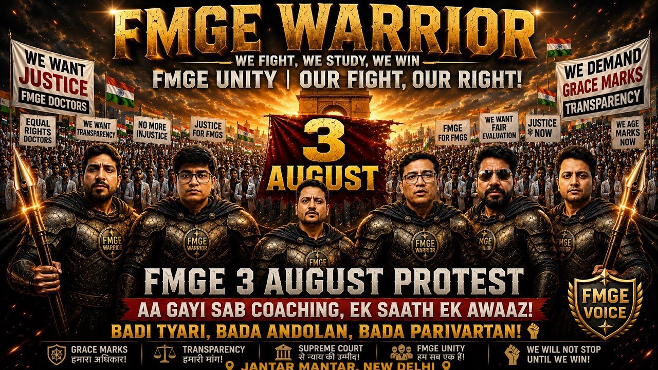 😱 FMGE History Banne Wali Hai? | 3 August Jantar Mantar Protest | FMGE Voice #fmgeprotest #3august 