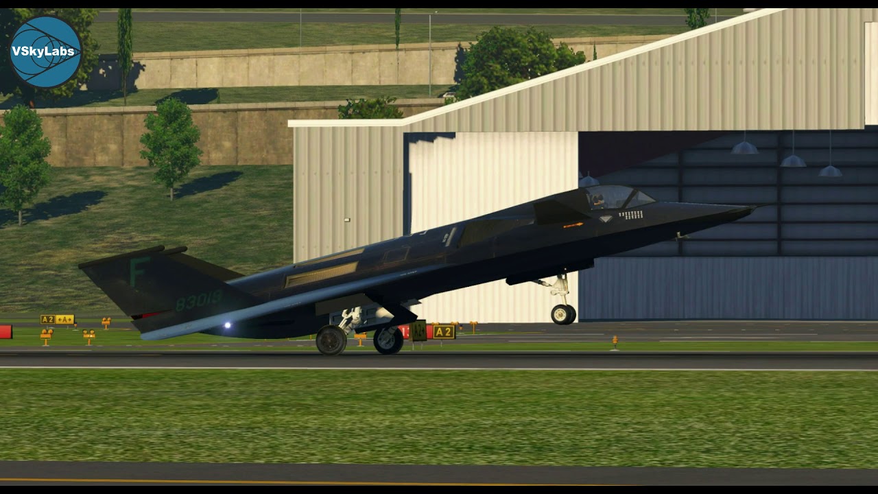 [Archive-2017] VSKYLABS F-19 Stealth Fighter RAW footage X-Plane 11