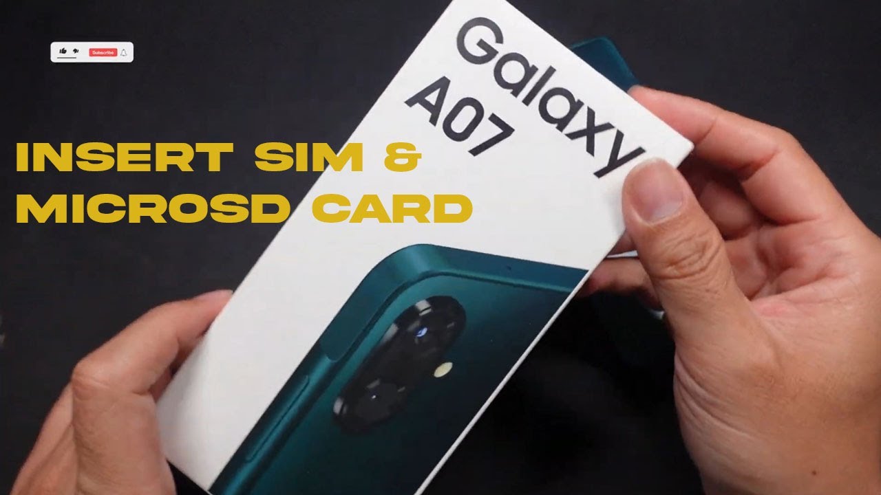 How To Insert Sim & MicroSd Card on Samsung Galaxy A07