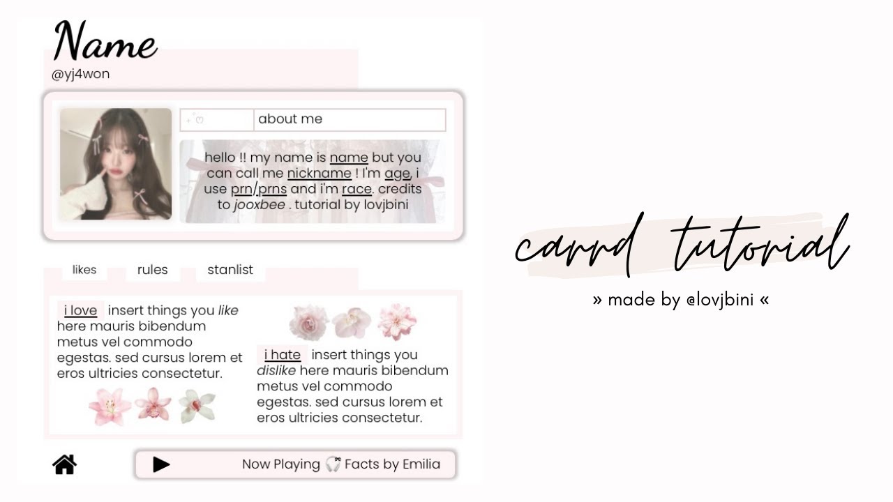 interactive & creative carrd tutorial &mdash; &copy; jooxbee