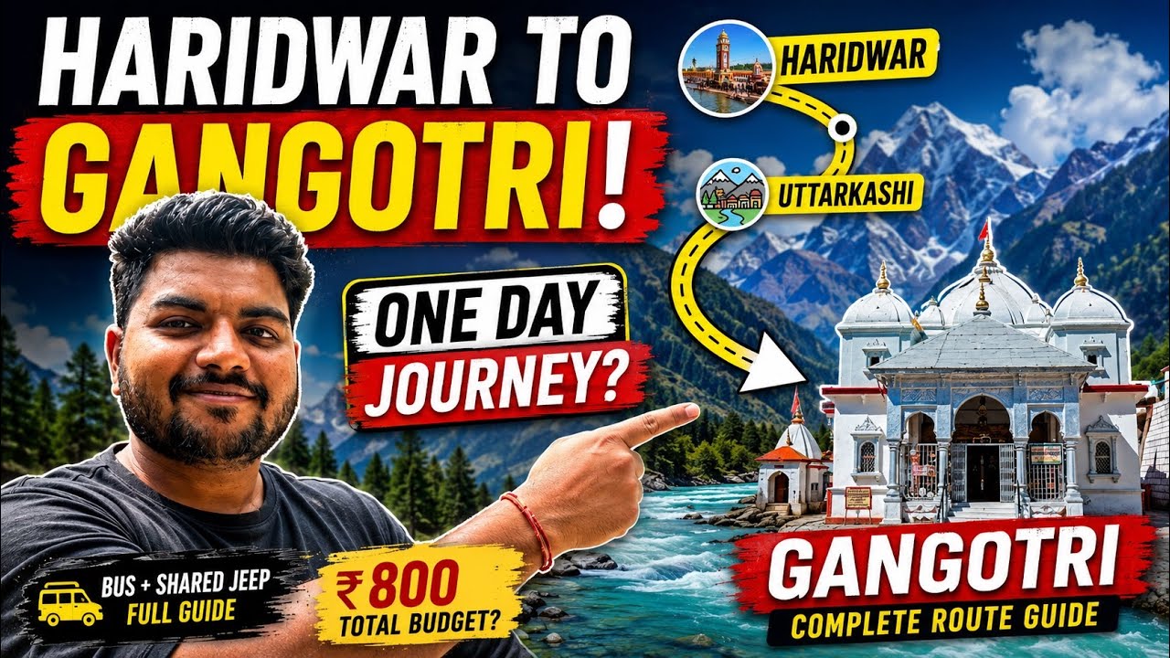 Haridwar to Gangotri in ONE Day by Bus! 🚌 Via Uttarkashi + Complete Dham Darshan