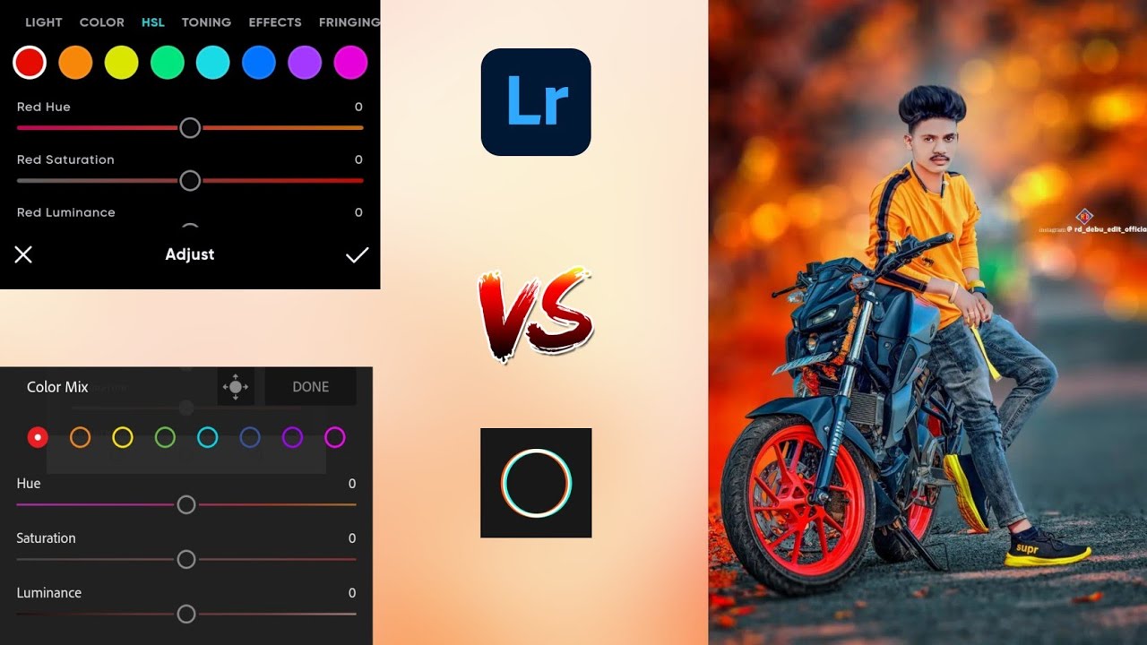 best photo editing app?🔥||lightroom vs polarr colour mix tools