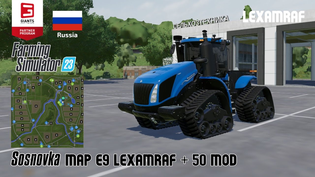 Farming Simulator 23 Mod +50 Vehicles Map E9 Sosnovka | Map tour | Russia Map | MediaFire