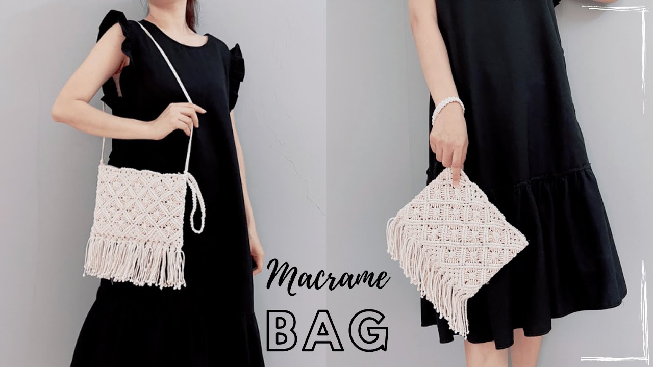 Macrame tutorial - Bag #10 Easy clutch