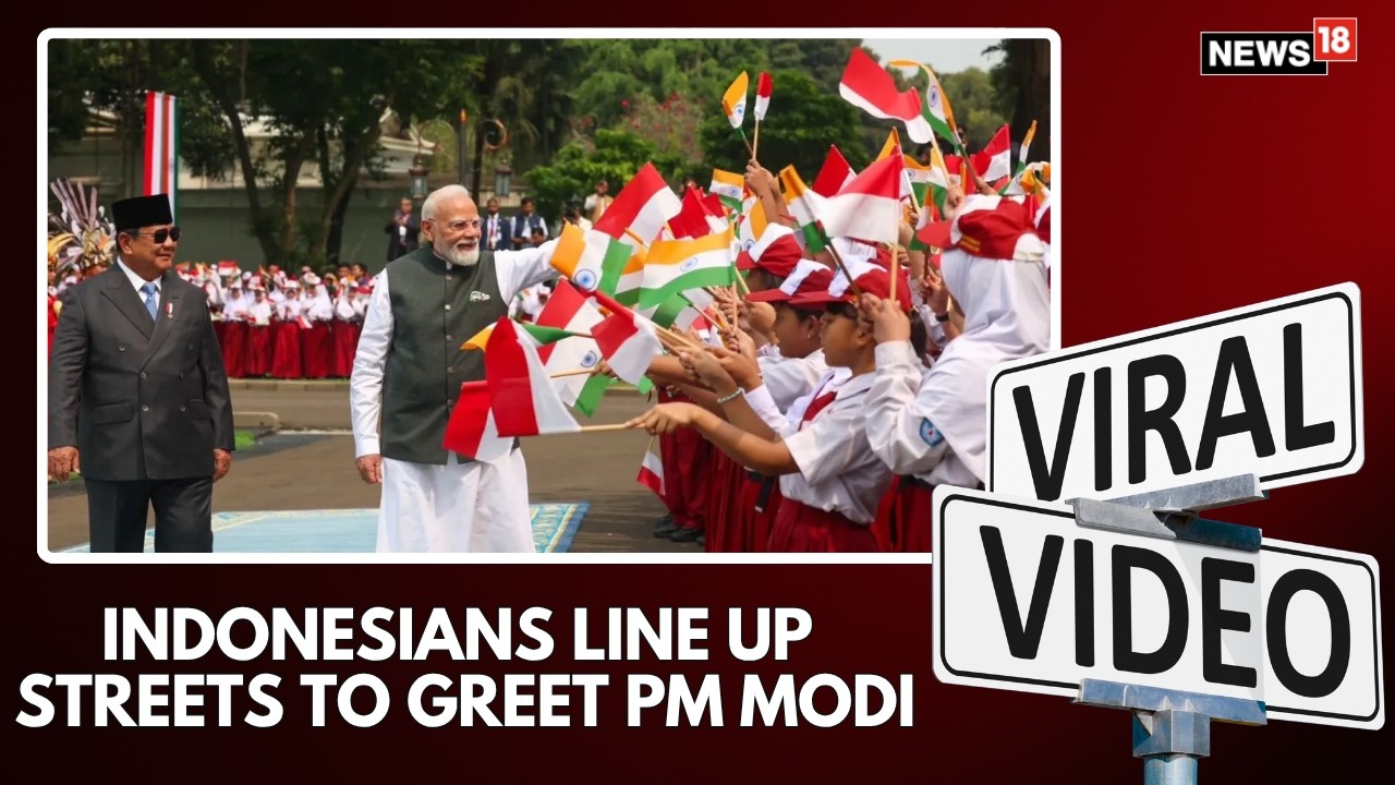 PM Modi Receives Warm Welcome In Indonesia During Prambanan Temple Visit | Viral Video | News18