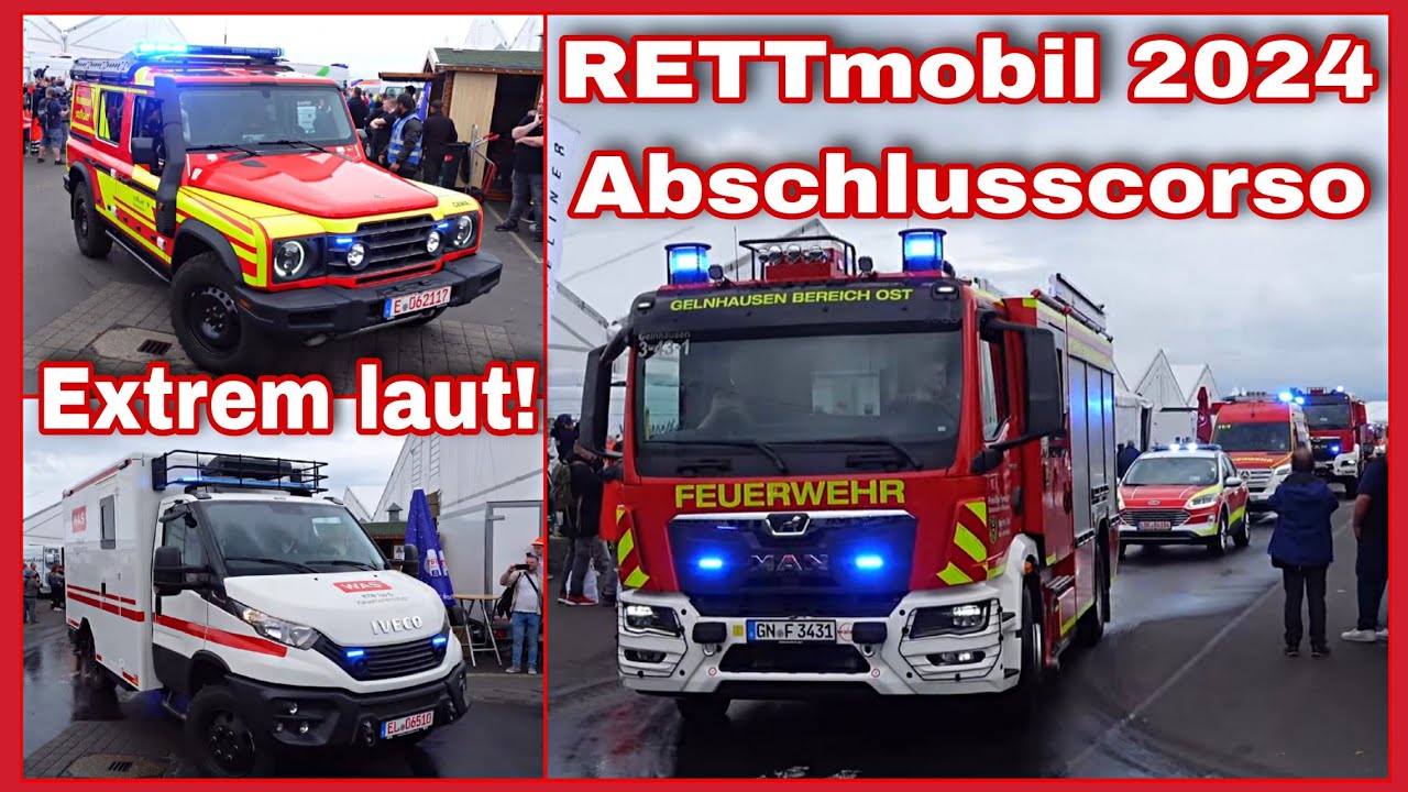 🚨ABSCHLUSSCORSO RETTmobil 2024🆘️Mit über 100 Fahrzeugen und GIGA HORNEINSATZ über die Messe🚒🚑🔊