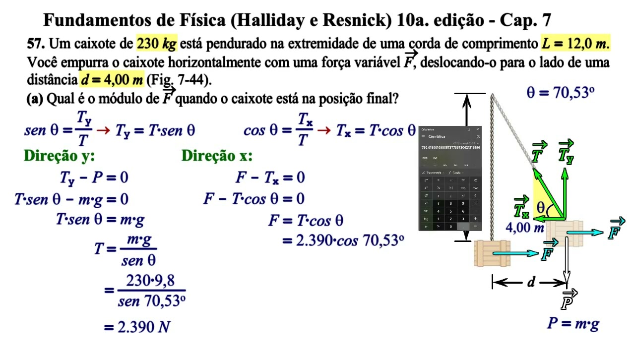 Aula 57 - Fundamentos de Física (Halliday e Resnick) 10a. Edição - Cap 7.(REVISADO)