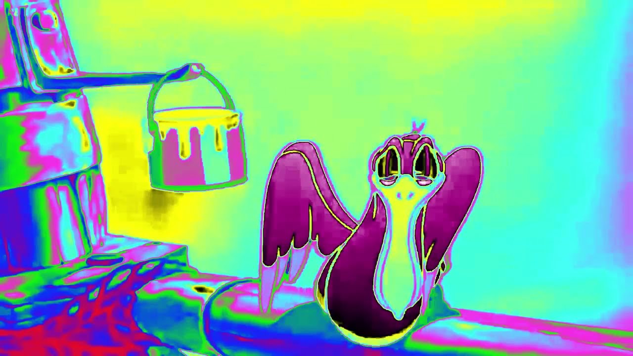 Sleepy Pelican Holding Paint in Its Beak!🐦🎨😴 (Sponsored By: Gamavision Csupo Effects)