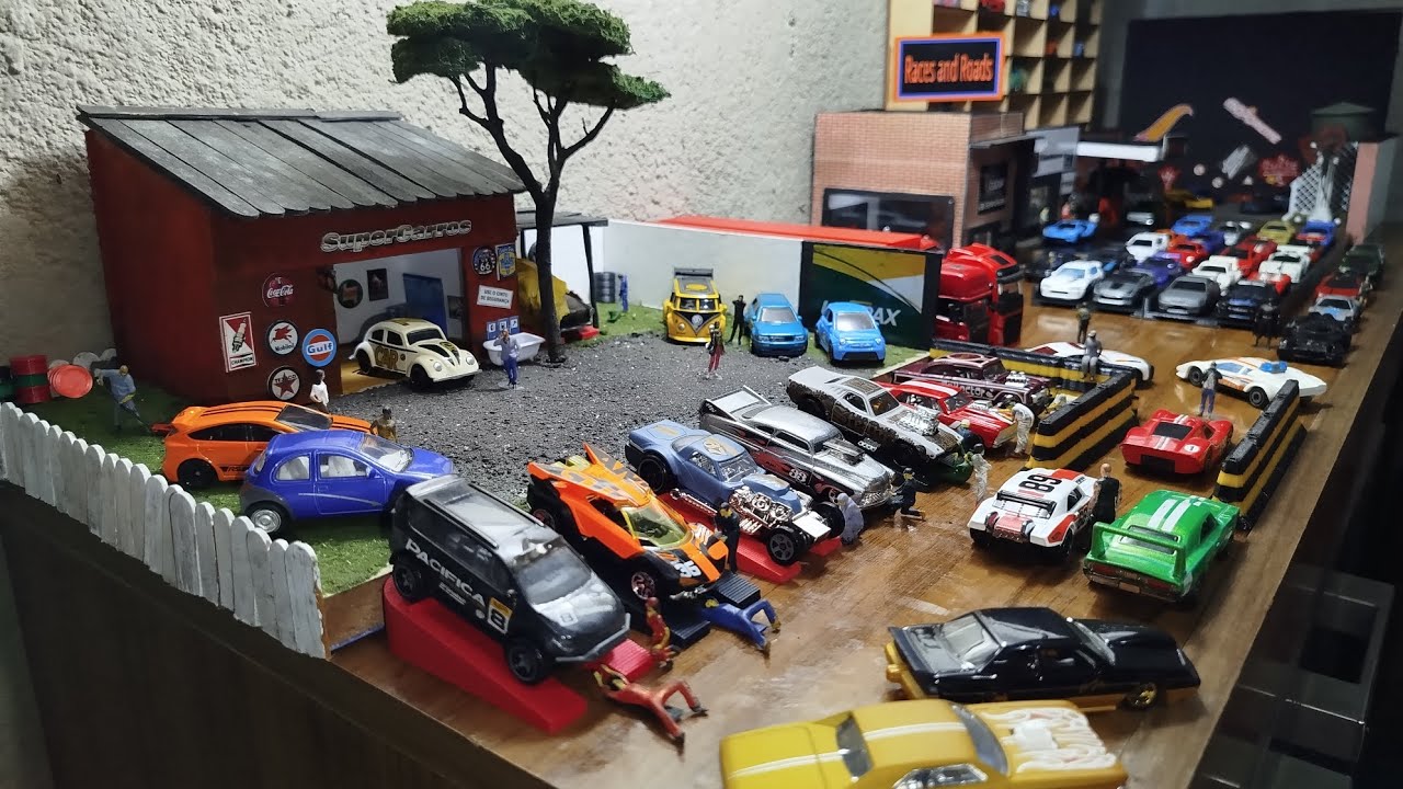 DIORAMAS PARA MINIATURAS HOTWHEELS E OUTRAS MARCAS NA ESCALA 1:64.
