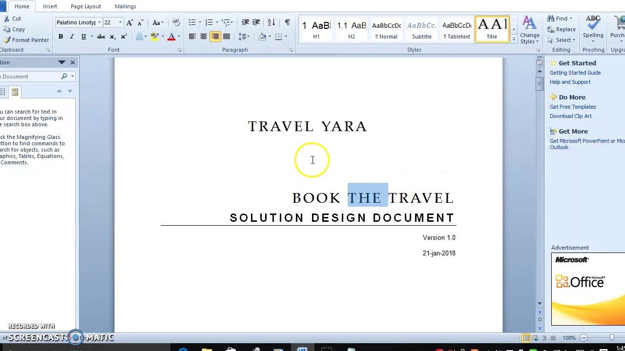 RPA-SOLUTION DESIGN  DOCUMENT(SDD)  in Real time project-Video1