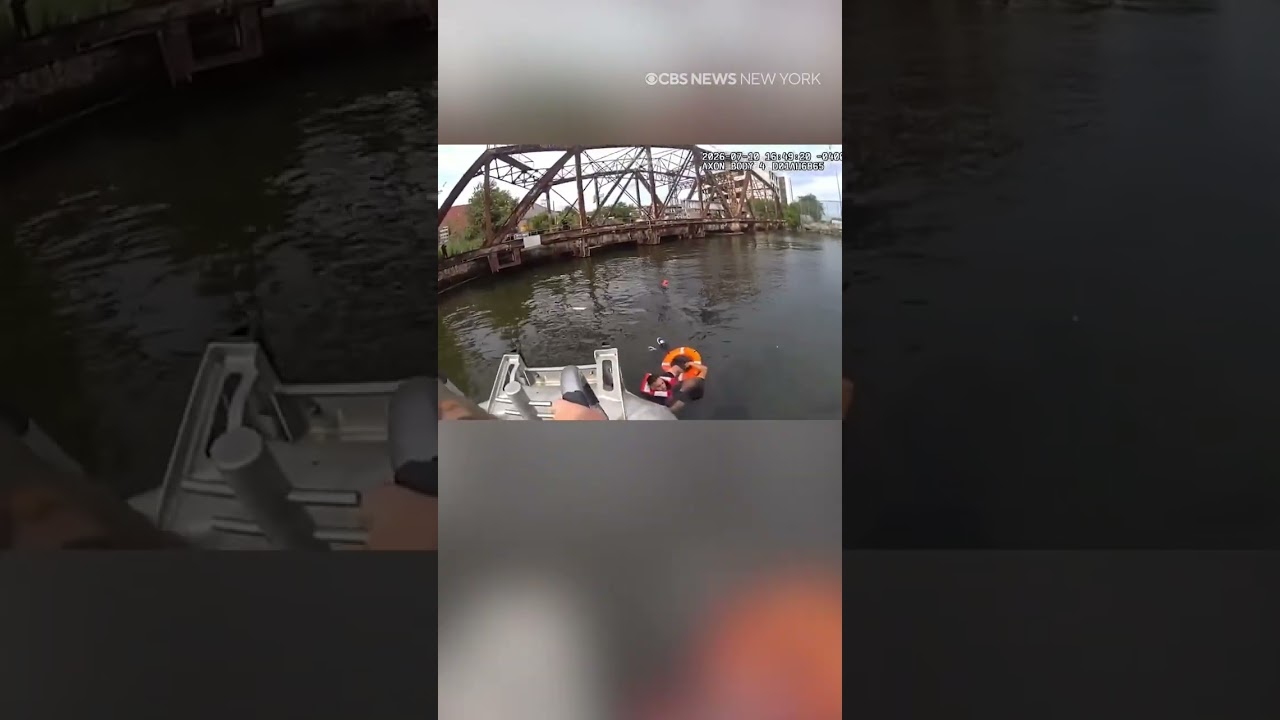 Body camera video shows NYPD officer save drowning teen