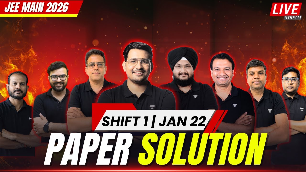 LIVE Solution | JEE Main 2026 | Shift 1 – 22 January | physics Paper Analysis