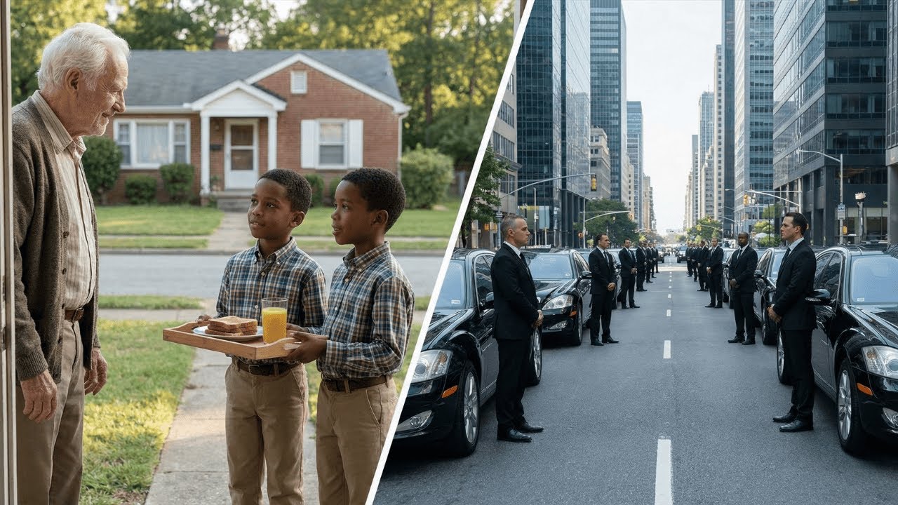 Black Twins  Brought Breakfast To Old Man Daily — One Day, 58 Limousines Arrived And