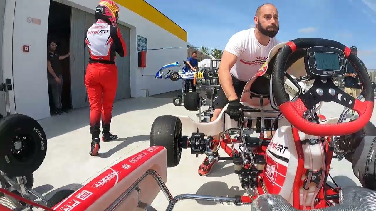 Circuit La Conca, tires change pitstop, WSK Open Series, Zoe Florescu Potolea, KZ2 official test day