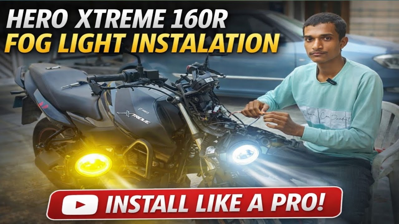 hero xtreme 160r || fog light instalation