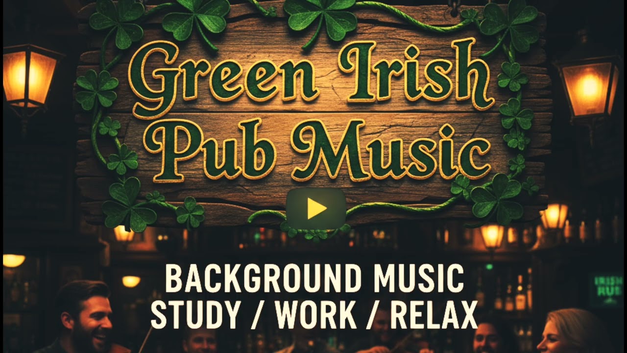 Work Music – Irish Pub Vibes 🍀 | Green Background Music (1 Hour)