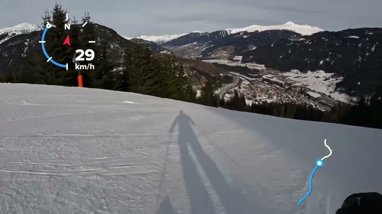 🇦🇹 Bergeralm (Steinach am Brenner) top to bottom via slope 2 and 1 (🔴) 1.115m vertical
