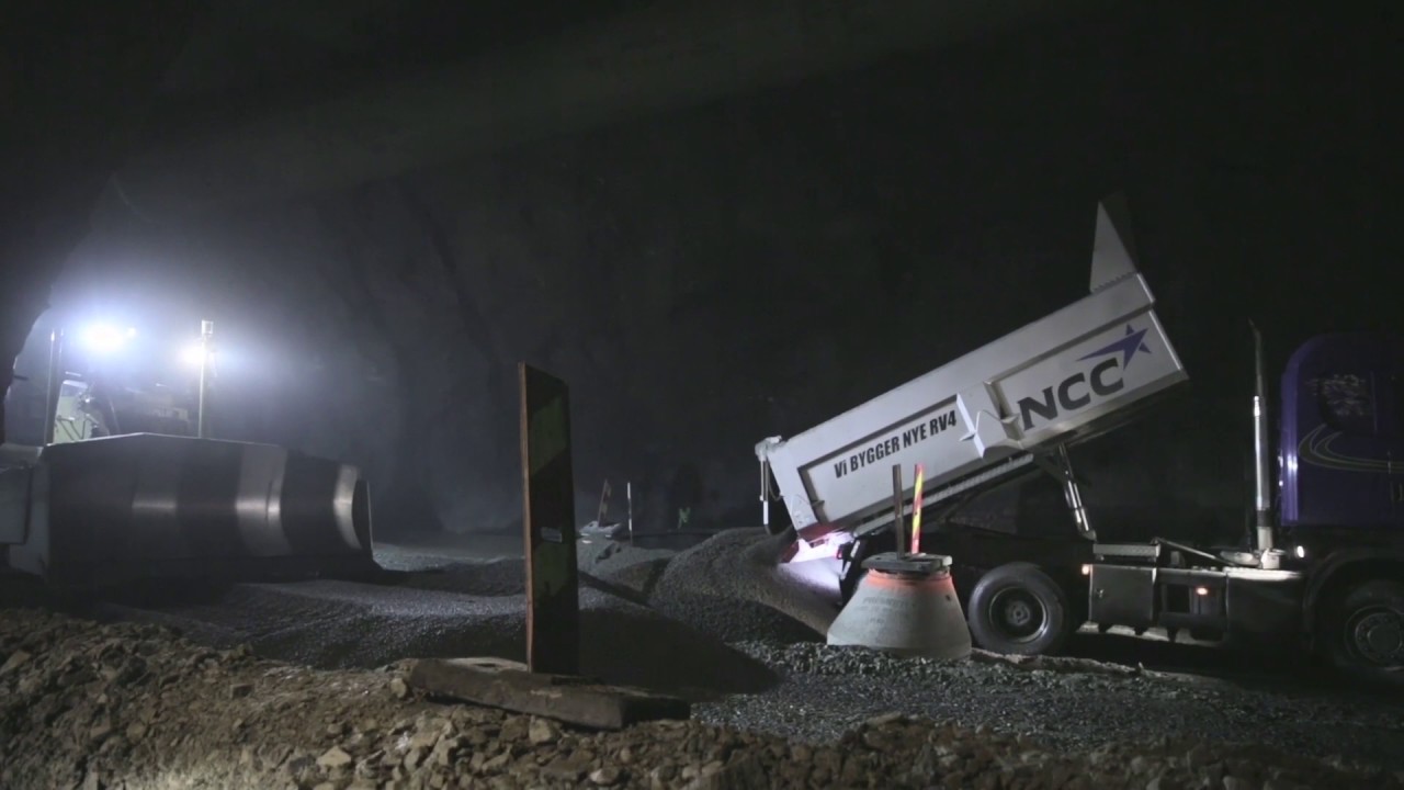 Leca LWA - frost insulation in tunnel - Norway Hadeland