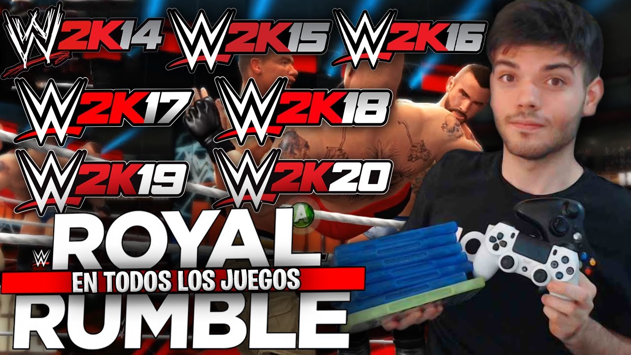 JUGANDO un ROYAL RUMBLE en TODOS los WWE 2K