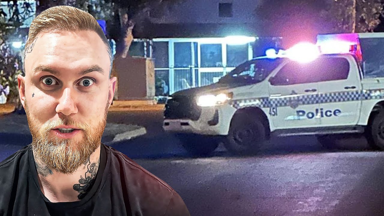 Exploring Alice Springs at night we followed a police chase
