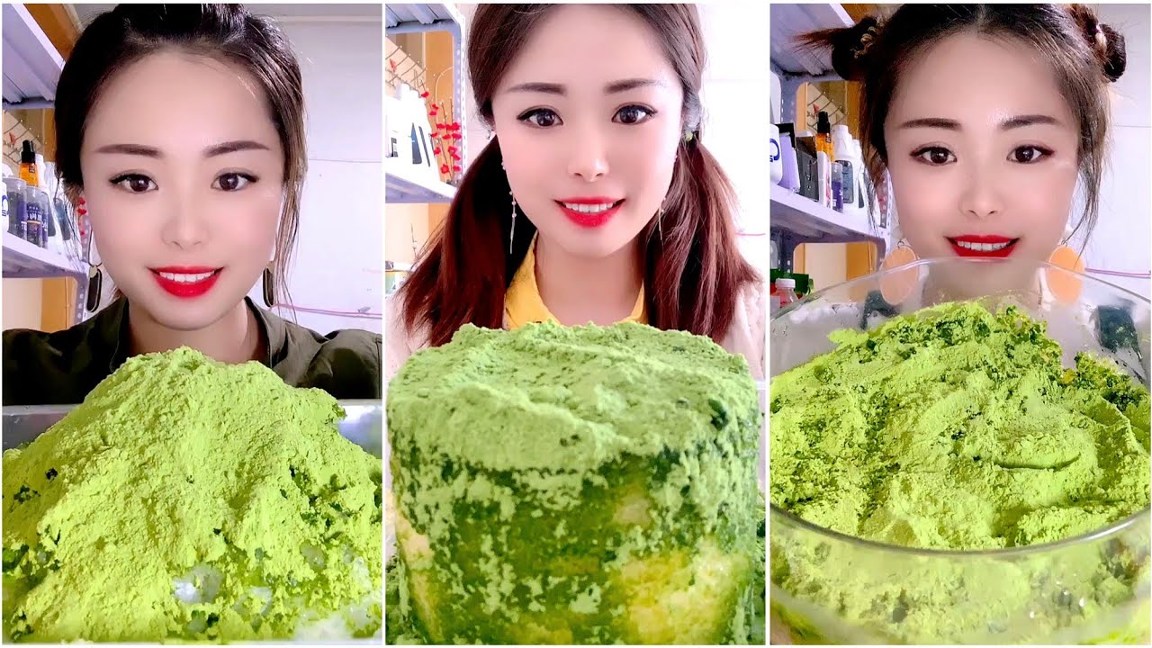 ASMR ICE EATING | MATCHA ICE EATING | RELAX VIDEO