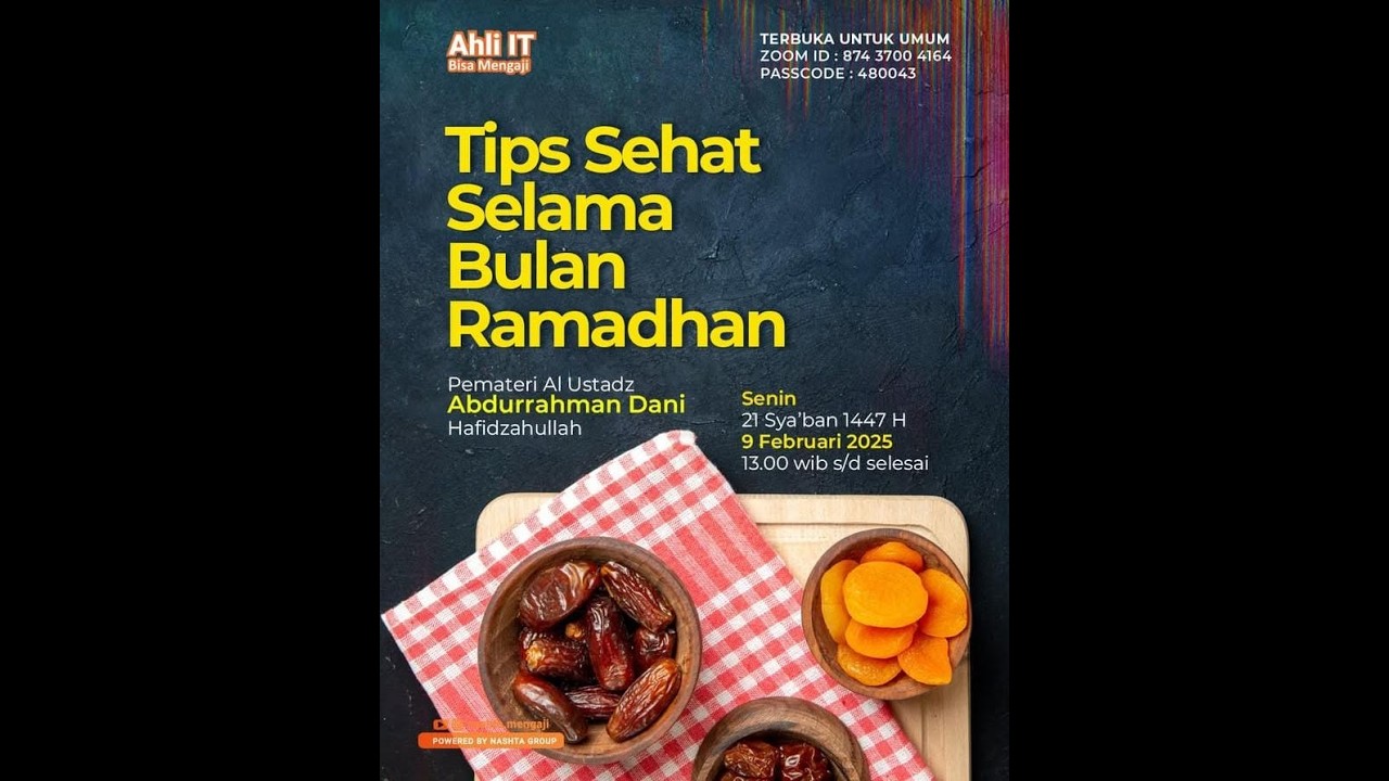 TIPS SEHAT SELAMA BULAN RAMADHAN