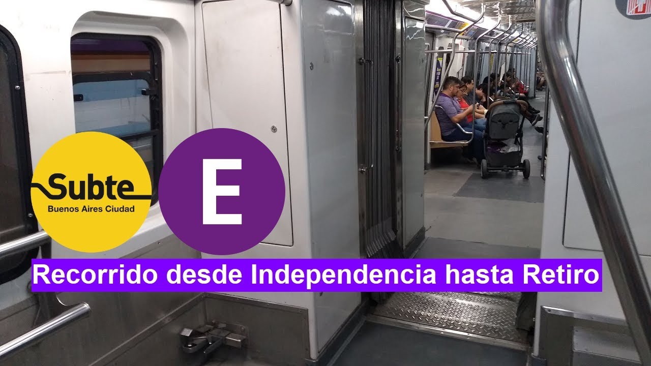Subte Línea E, recorrido desde Independencia hasta Retiro - Alstom serie 100 (J)