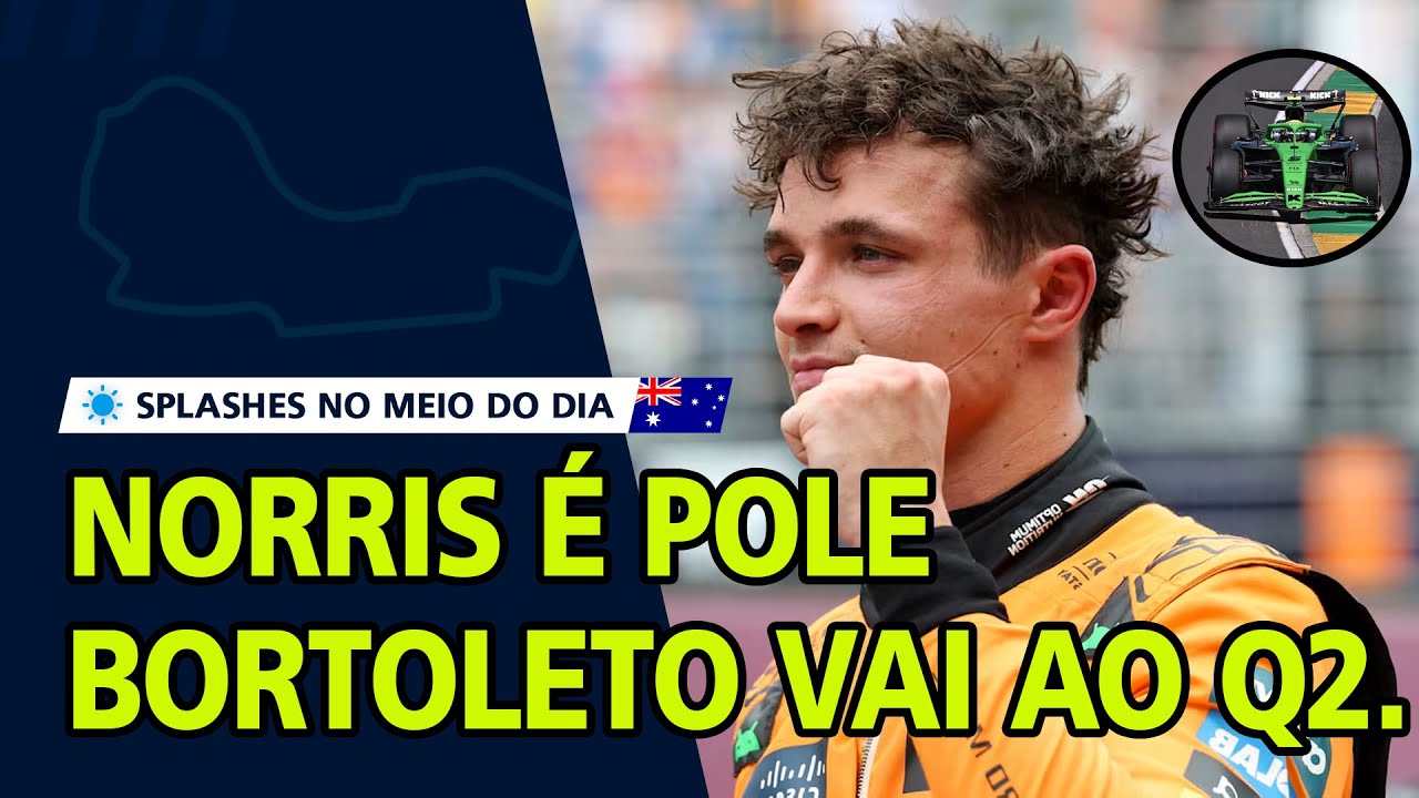 Lando Norris é pole de McLaren para o GP da Austrália. Gabriel Bortoleto leva Sauber ao Q2.