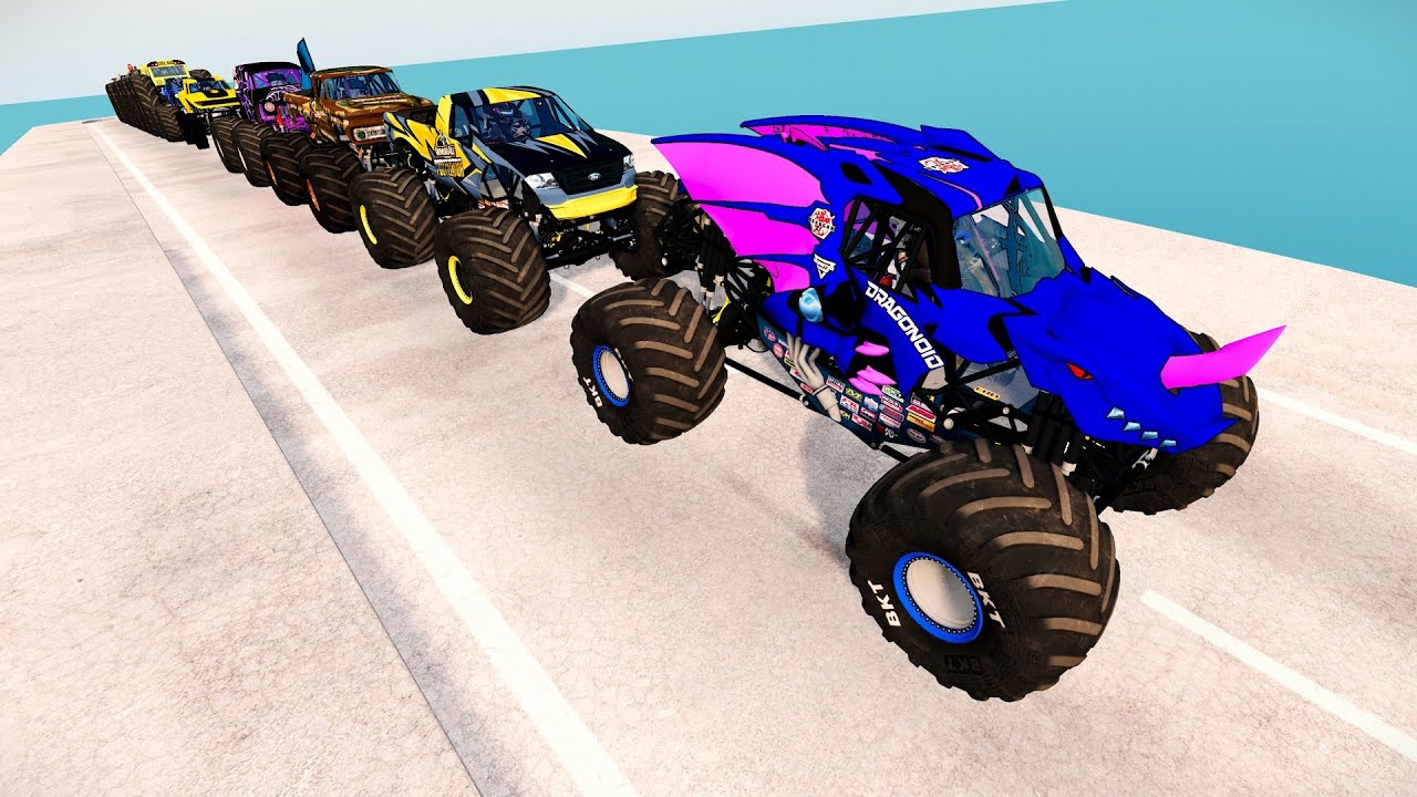 Small AND Big Cars Jump down MONSTER STRUCT  #03 @VehiclesMonsterCar #usa