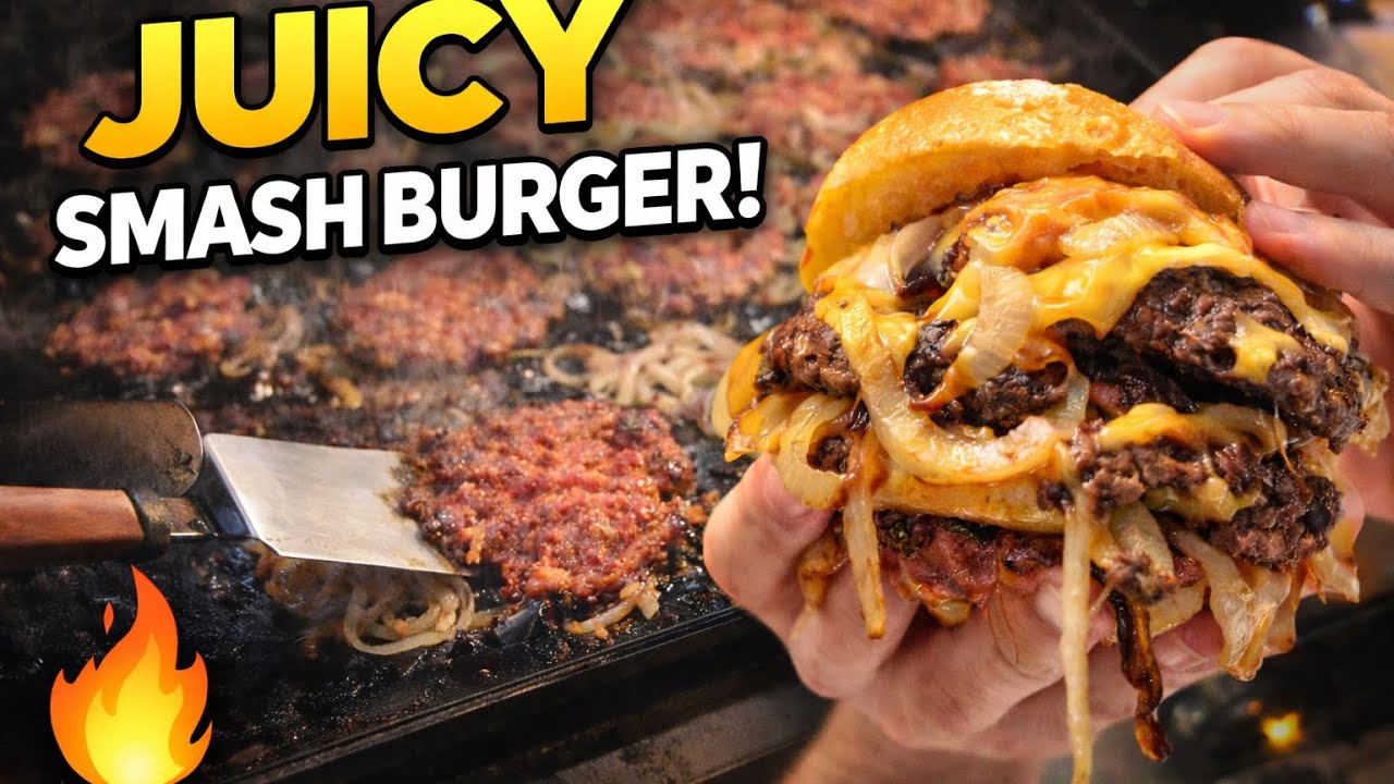 The Juiciest Smash Burger I Ever Made at Home! 🍔