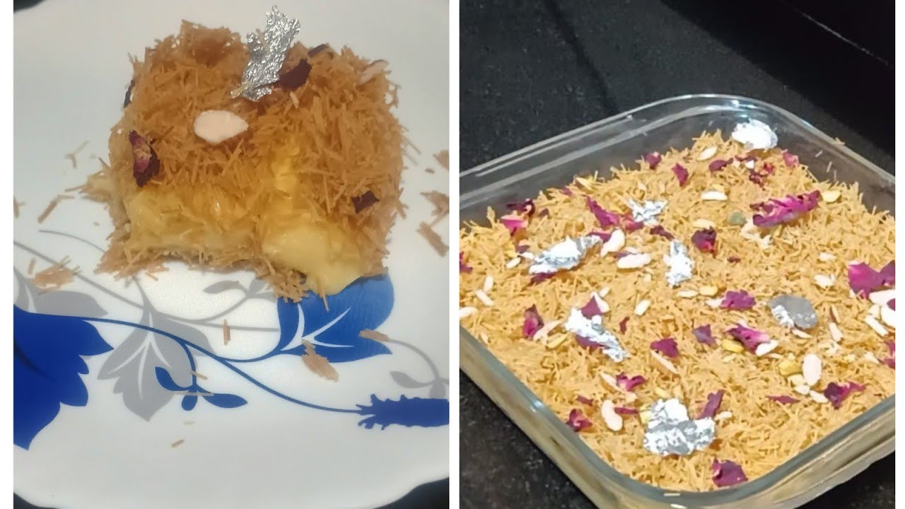 Eid special kunafa😍| शाही नवाबी शिवाई ईद में ४ 🌛 लगायेगा recipe/Easy Dessert#viral#food# 😋