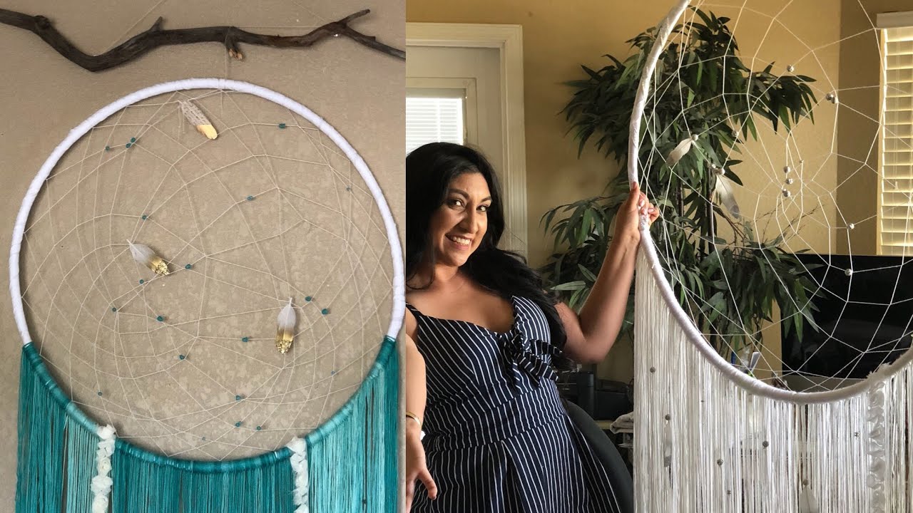 DIY easy how to create a HUGE Dream Catcher
