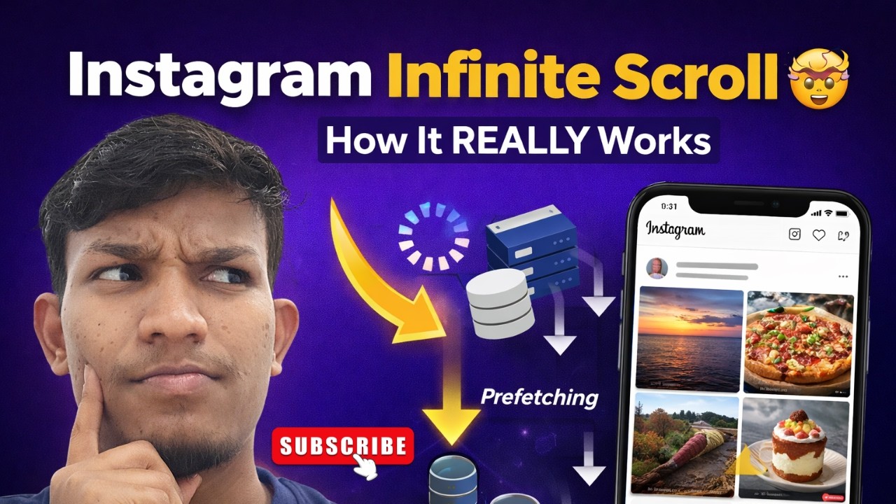 How Instagram Infinite Scroll Works? | Auto Scrolling + Data Prefetching Explained | System Design